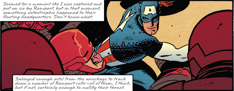 Captain America carries on the good fight, unaware of what was lost to allow him to do so.